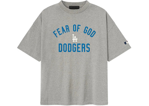 Fear of God Essentials Dodgers 90's Tee Concrete Heather