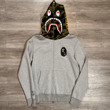 BAPE x OVO Shark Full Zip Hoodie Grey