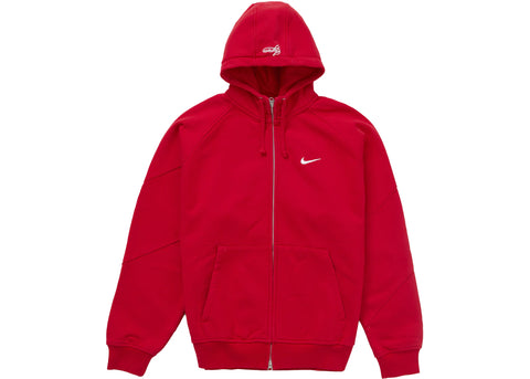 Supreme Nike Zip Up Hooded Sweatshirt Red