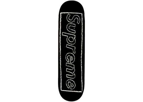 Supreme KAWS Chalk Logo Skateboard Deck Black