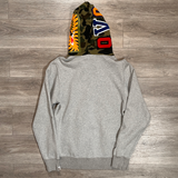 BAPE x OVO Shark Full Zip Hoodie Grey