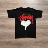 Stussy Heart Black Tee