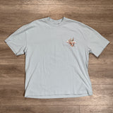 AllSaints Floral Logo Tee Blue