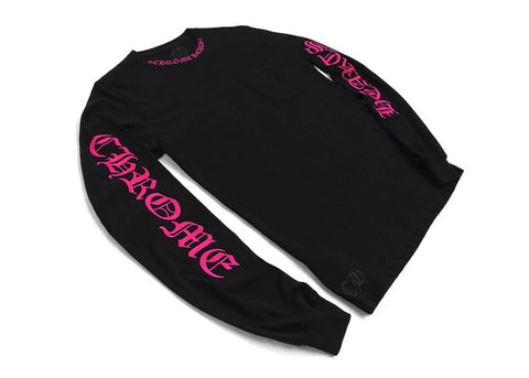 Chrome Hearts Long Sleeve Pocket Crew Hot Pink/Black